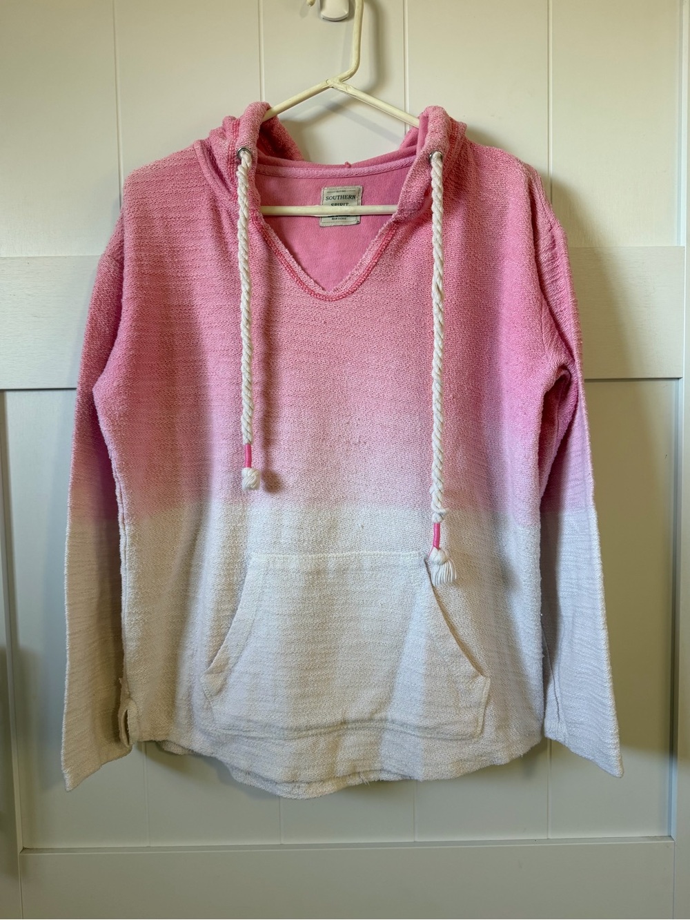Southern Spirit Pink & White Ombre Hoodie